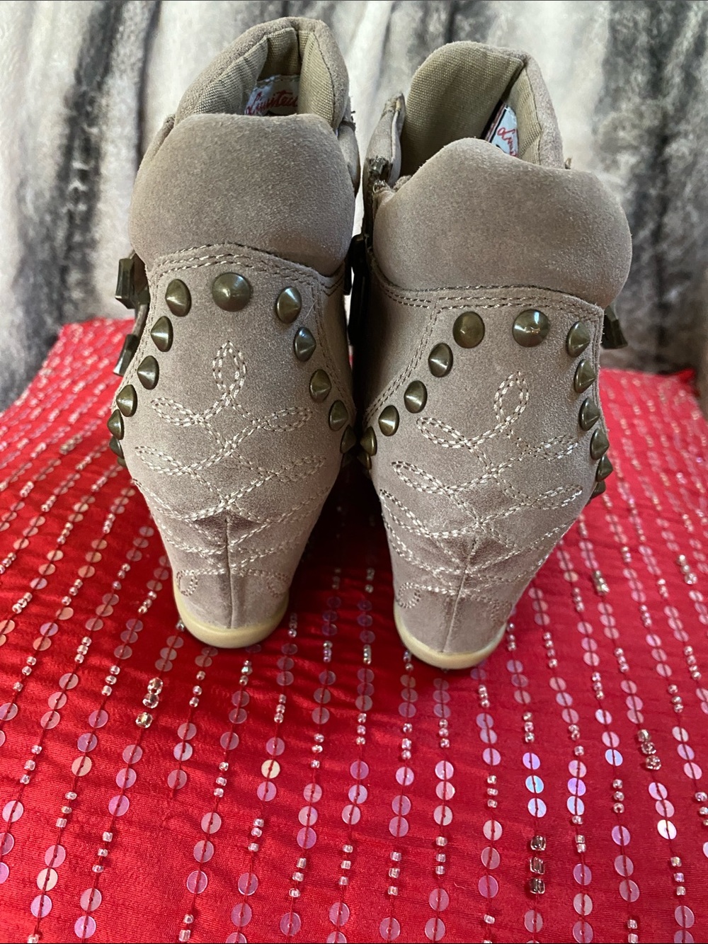 Ash Suede Leather Limited Edition Metal Studded Boots NWOT - Picture 10 of 16